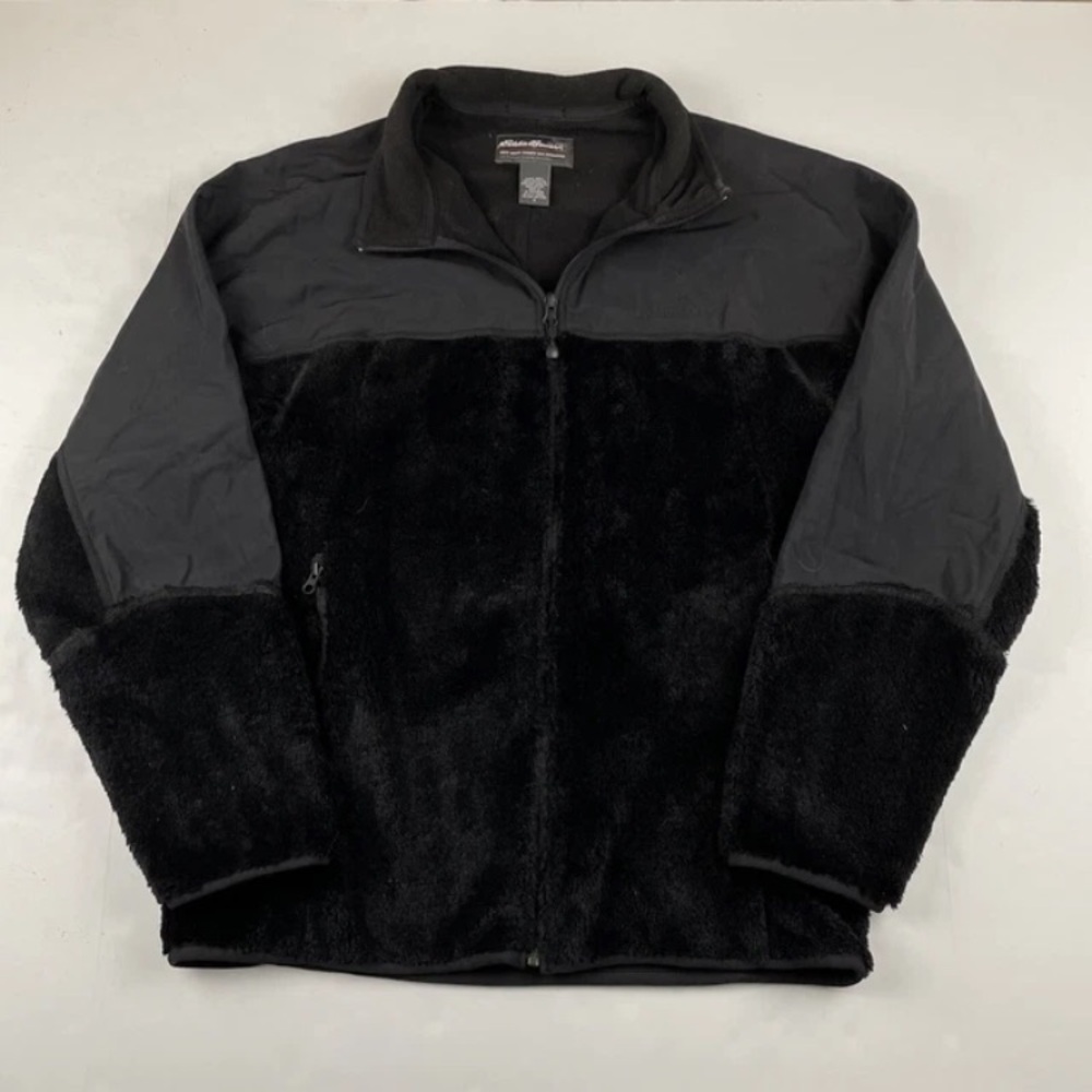 Eddie Bauer fleece jacket men’s small full zip black